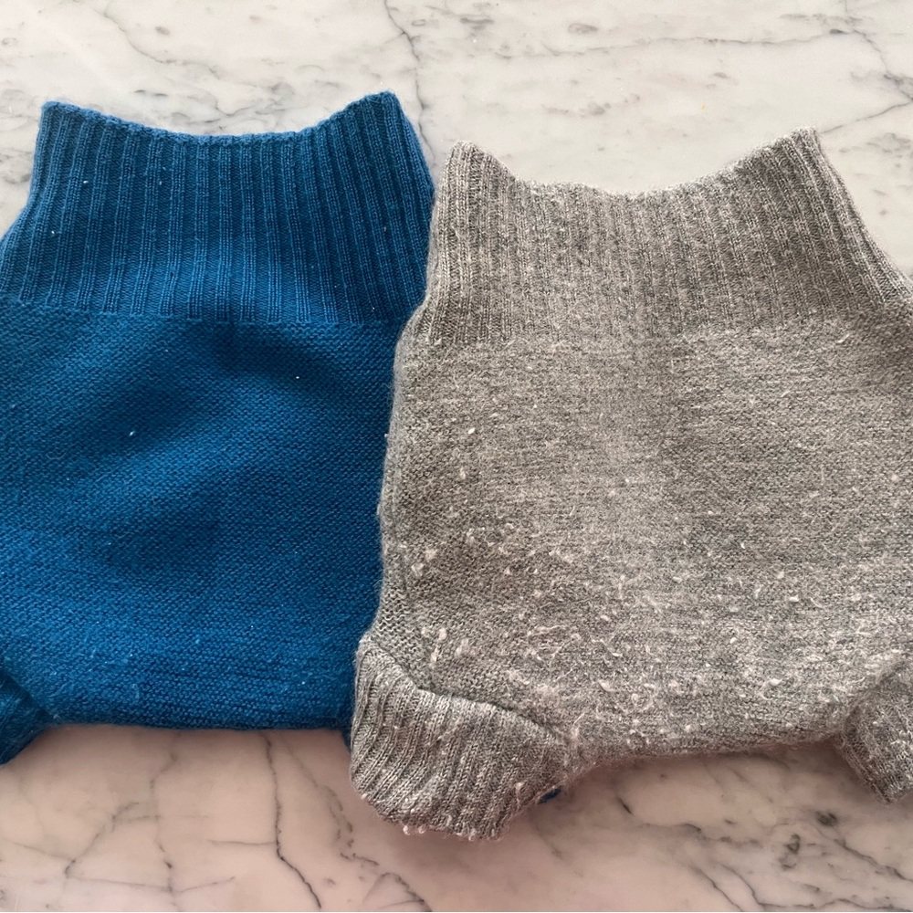 Soft Knit Diaper Covers - Blue and Gray